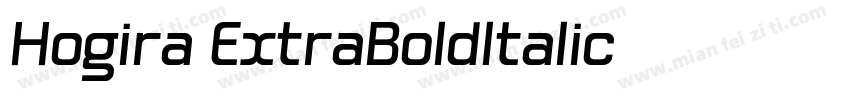 Hogira ExtraBoldItalic字体转换